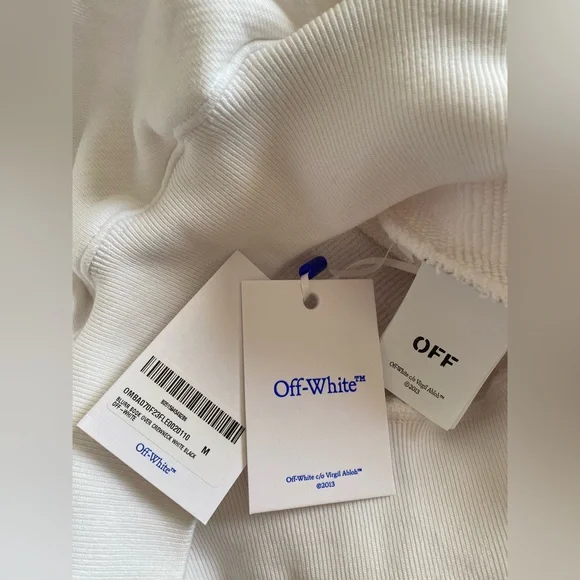 Off-White Blurr Book Over White Sweatshirt Size Medium